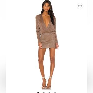 Superdown Black Long Sleeve Bodycon Dress